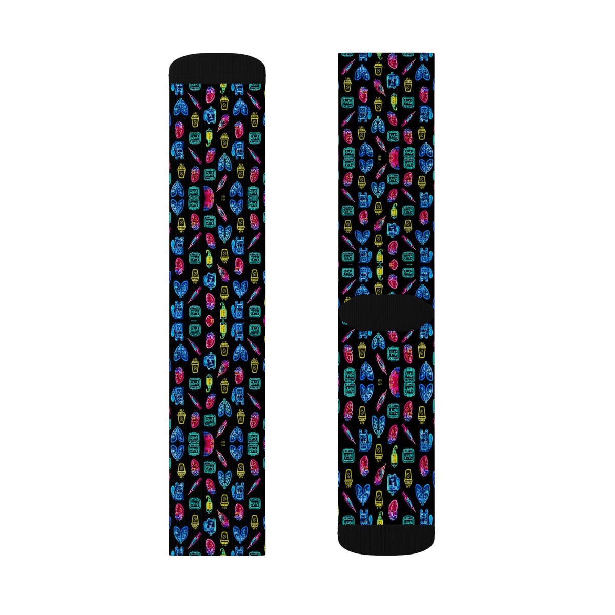 ICU Nurse Neon Monitor Socks