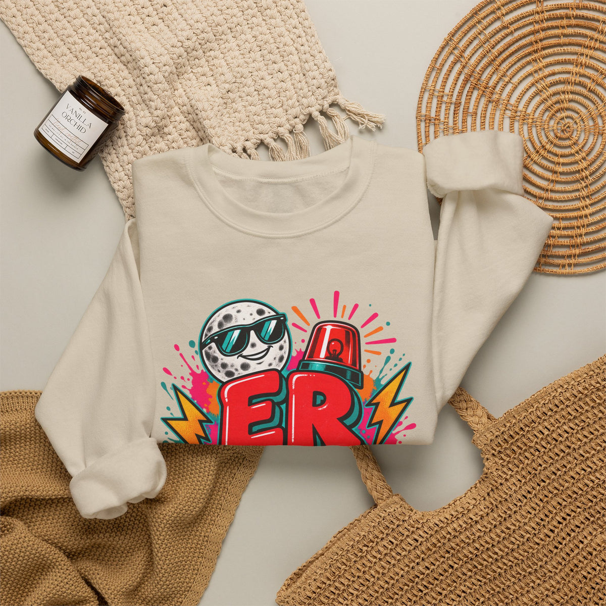 ER Crew We Don't Say the Q-Word ED Nurse Crewneck Sweatshirt