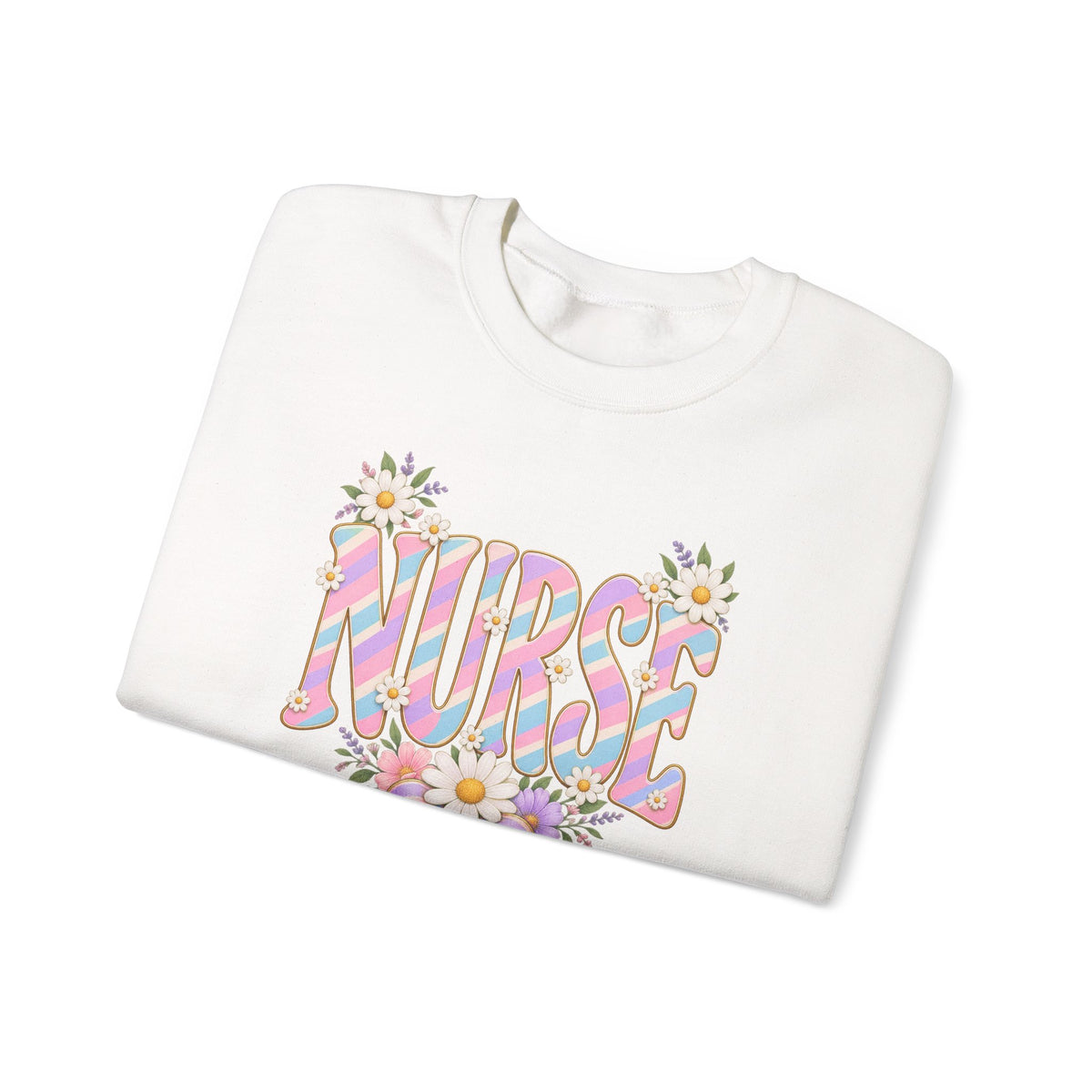 Pastel Stripe NURSE Crewneck Sweatshirt