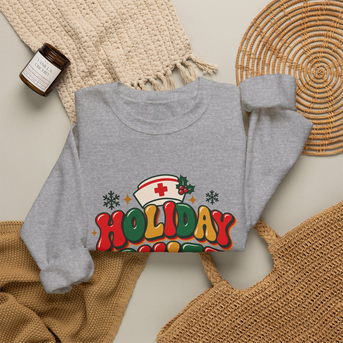Holiday Shift Nursing Through the Holidays Crewneck Sweatshirt