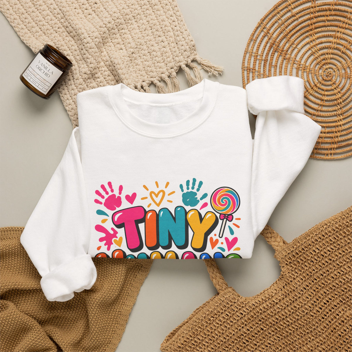 Tiny Humans Big Hearts Pediatric Nurse Crewneck Sweatshirt