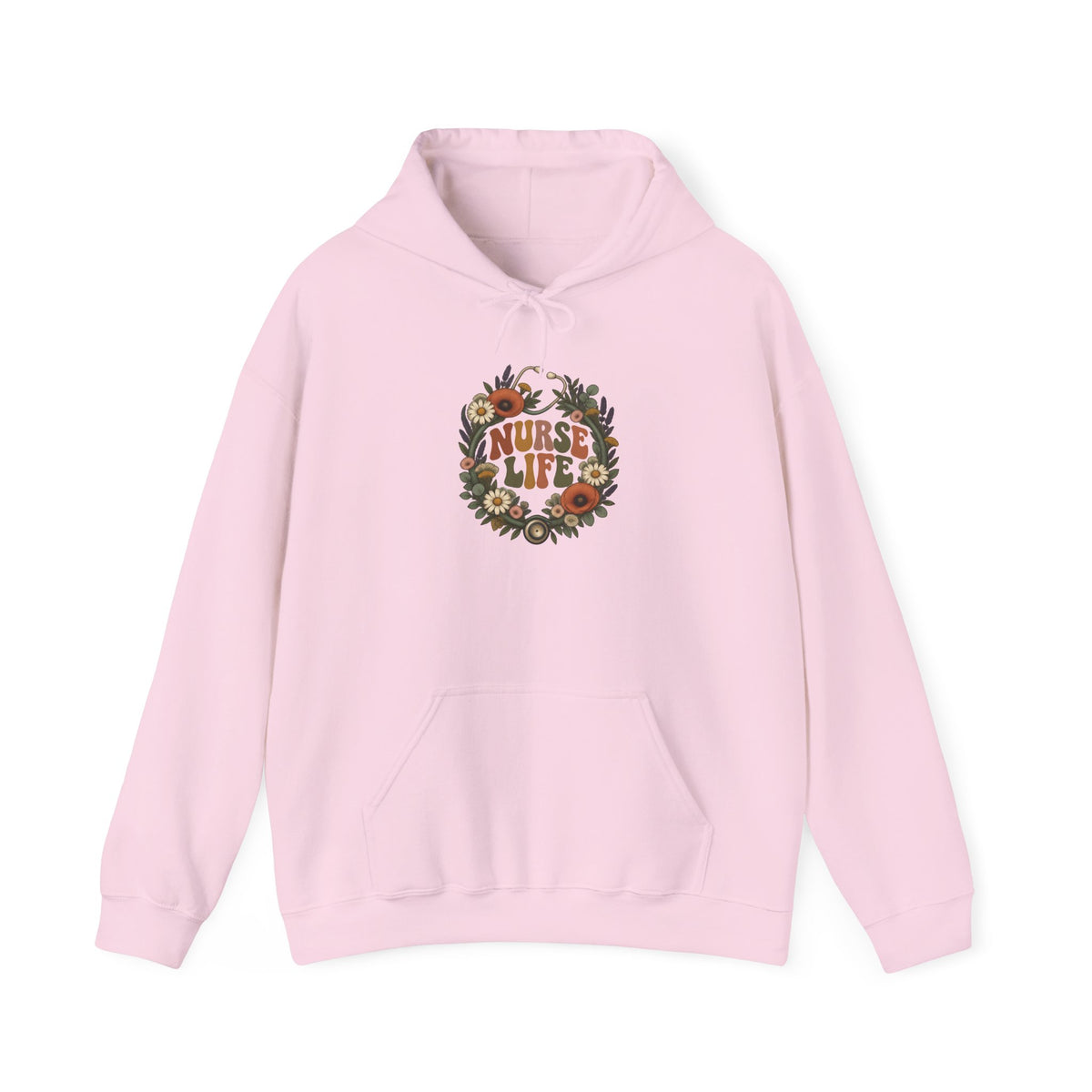 Boho Wildflower Stethoscope Nurse Life Hoodie