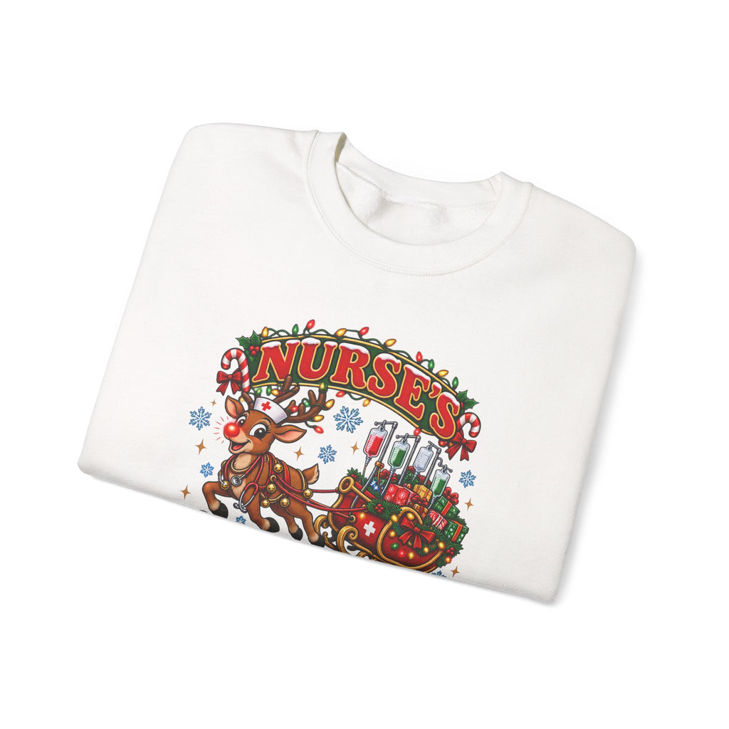 Naughty or Nice List Checked Twice Christmas Nurse Crewneck Sweatshirt