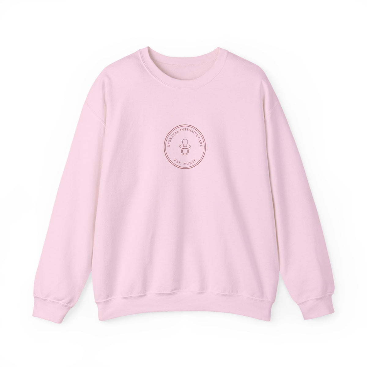 NICU Nurse Minimal Vintage Badge Neonatal Intensive Care Crewneck Sweatshirt