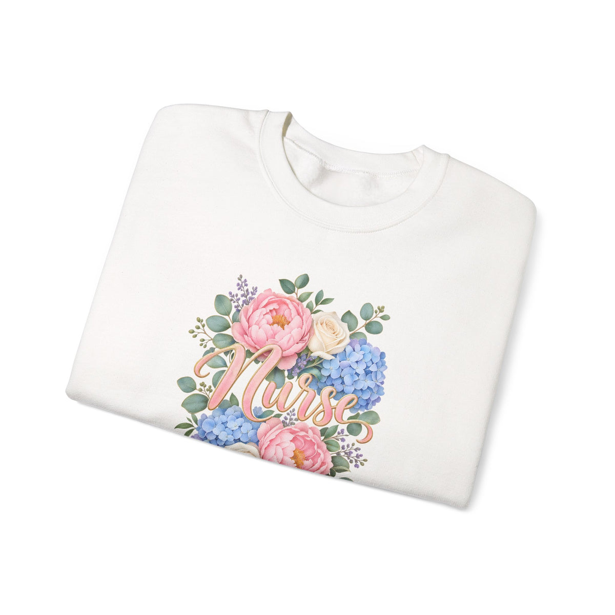 Peony and Hydrangea Nurse Crewneck Sweatshirt
