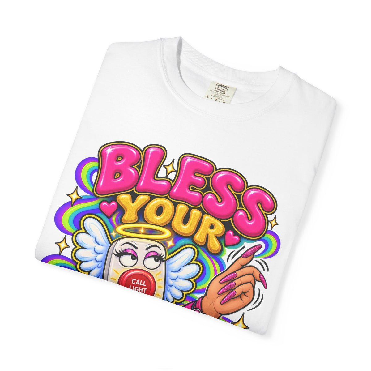 Bless Your Call Light Sassy Southern Nurse Comfort Colors T-Shirt