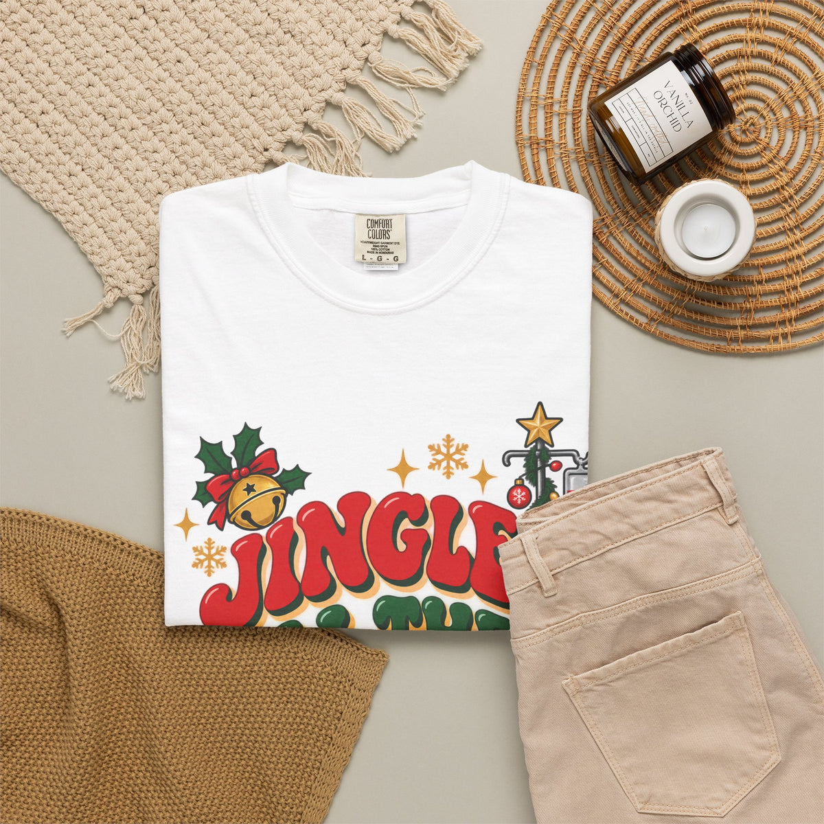 Jingle All the Ward Christmas Nurse Comfort Colors T-Shirt