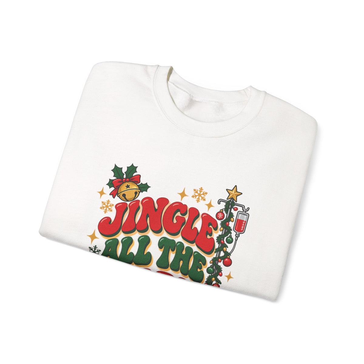 Jingle All the Ward Christmas Nurse Crewneck Sweatshirt