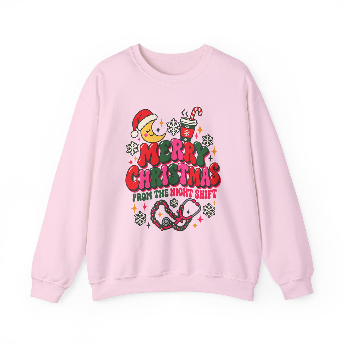 Merry Christmas From the Night Shift Nurse Crewneck Sweatshirt