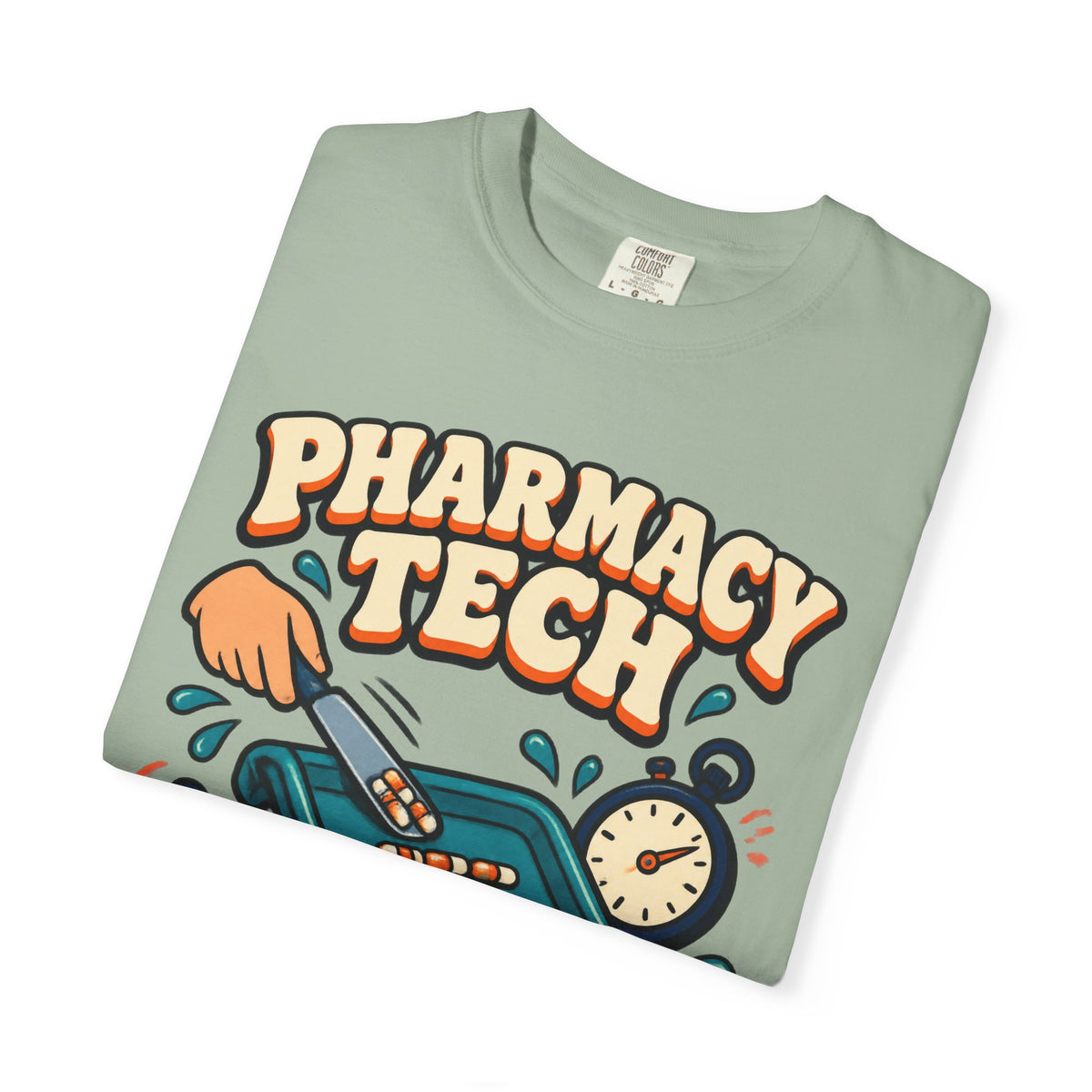 Pharmacy Tech Counting by 5s Is My Cardio Funny Comfort Colors T-Shirt