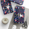 Fourth of July Skeleton Nurse Wrapping Paper