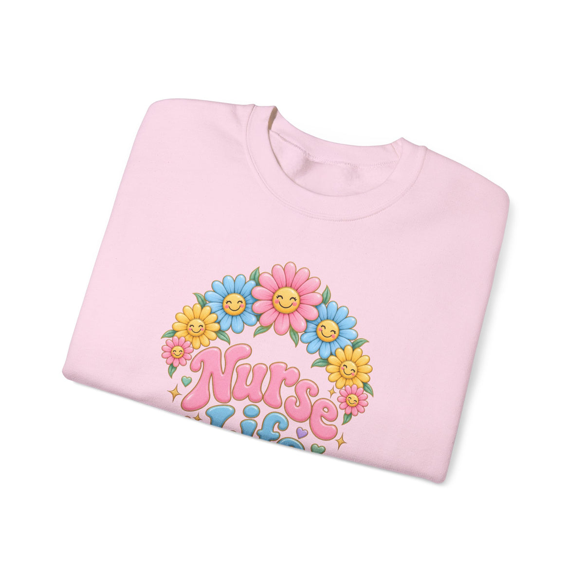 Nurse Life Daisies Crewneck Sweatshirt