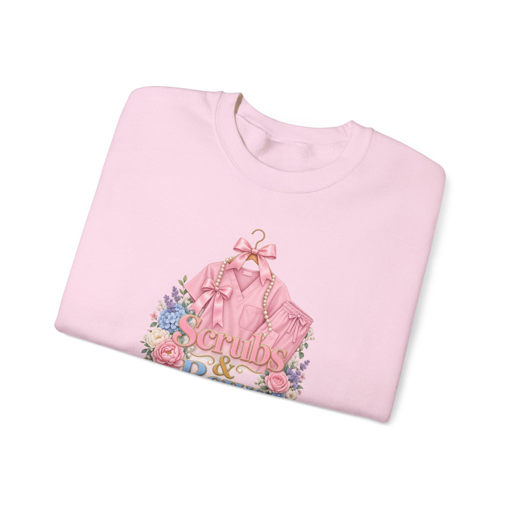 Scrubs and Bows Nurse Crewneck Sweatshirt