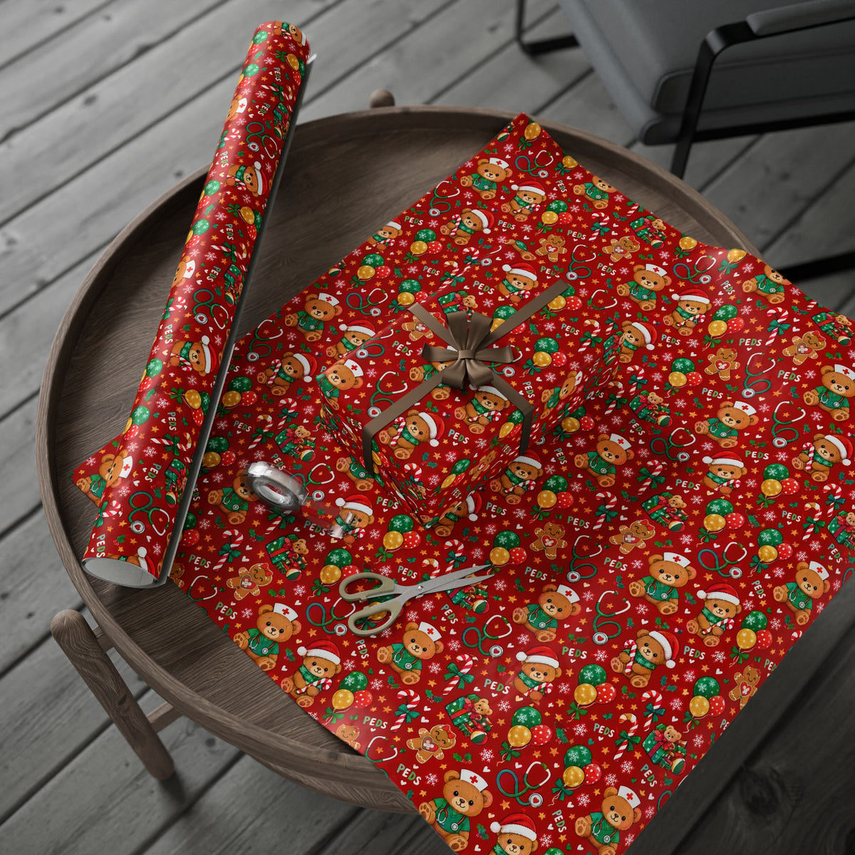 Pediatric Nurse Christmas Wrapping Paper