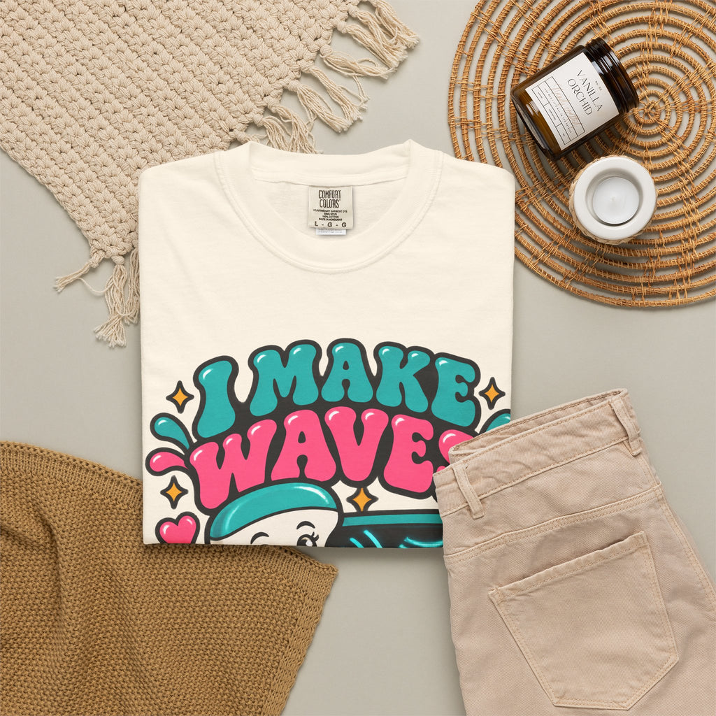 I Make Waves Sonographer Ultrasound Tech Comfort Colors T-Shirt