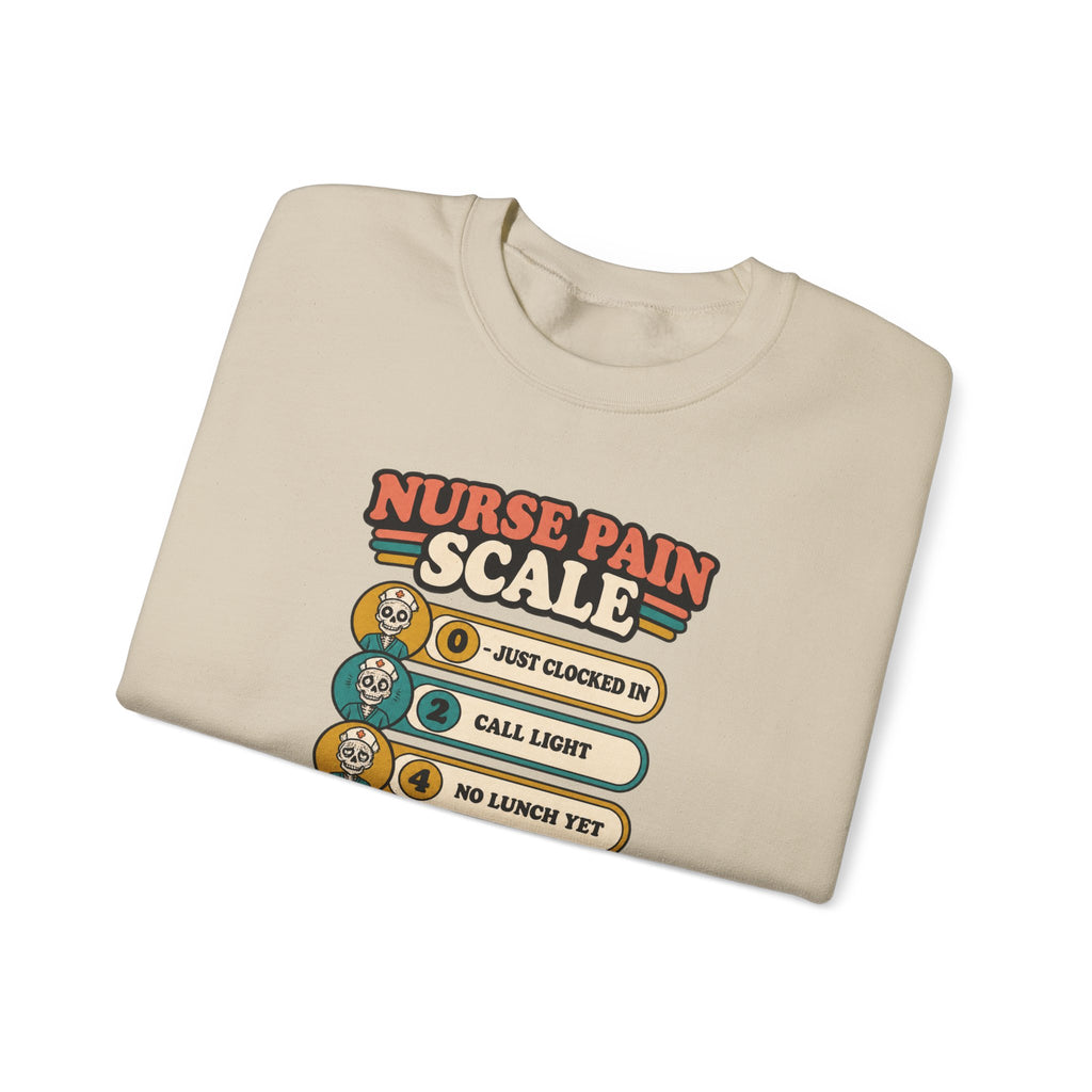Nurse Pain Scale Funny Skeleton Nurse Crewneck Sweatshirt