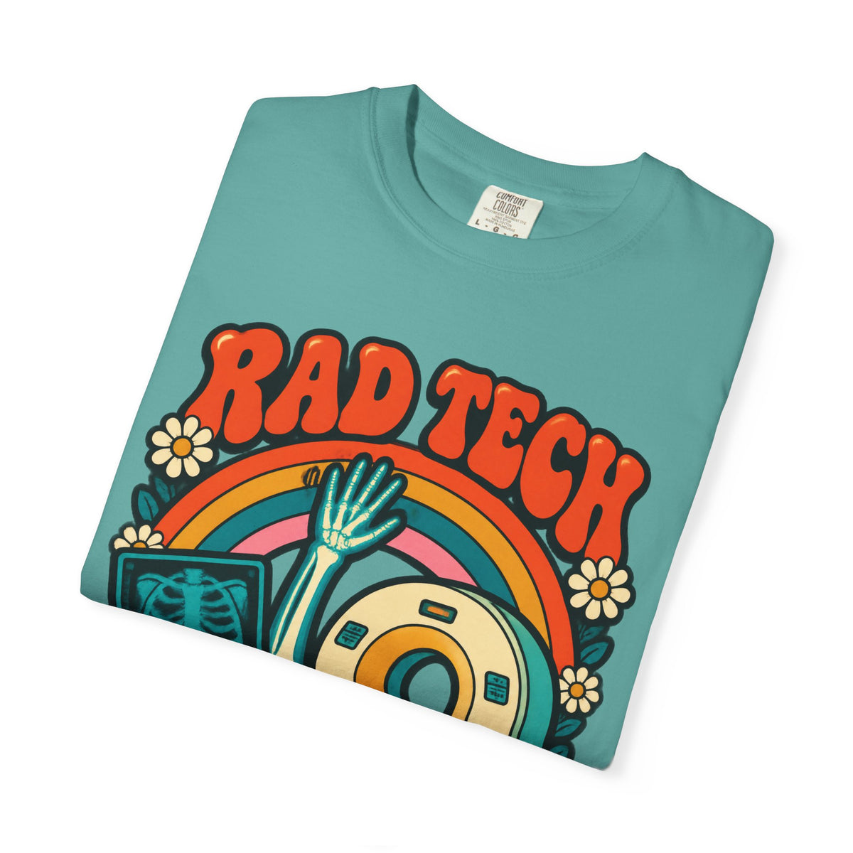 Rad Tech Radiologic Technologist Retro Rainbow Comfort Colors T-Shirt