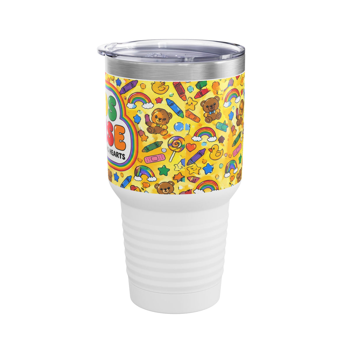 Peds Nurse Tiny Humans Big Hearts Rainbow 30oz Tundra Tumbler