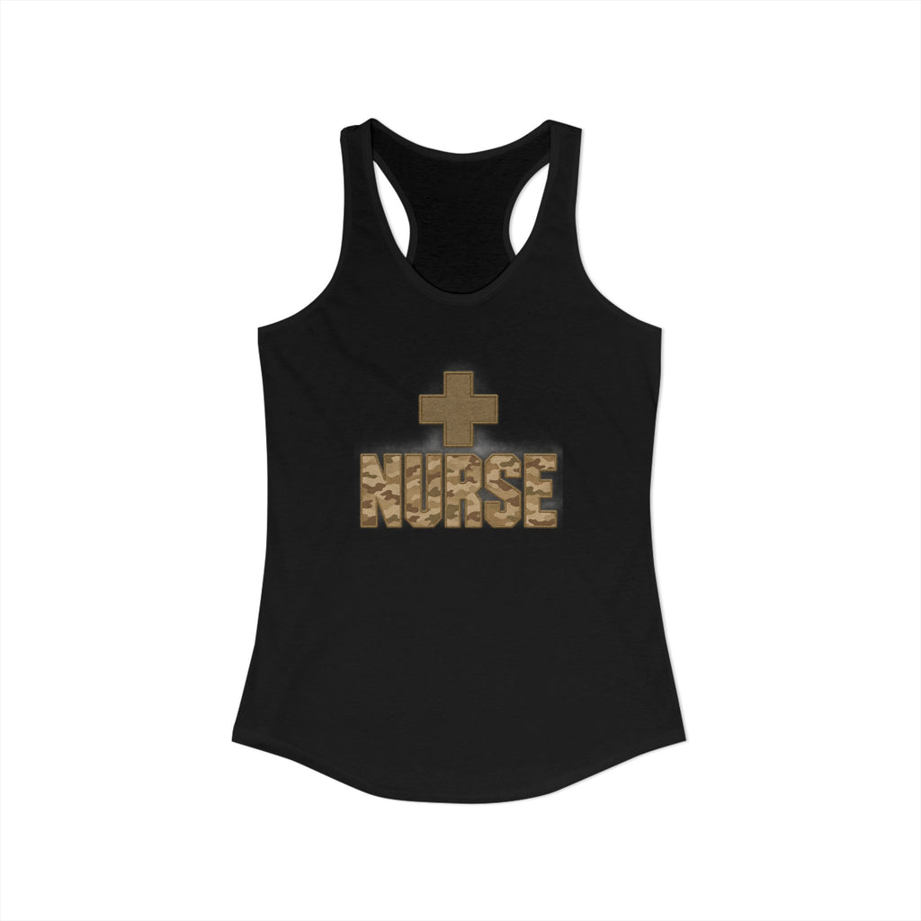 Nurse Desert Tan Camo Women's Racerback Tank Top