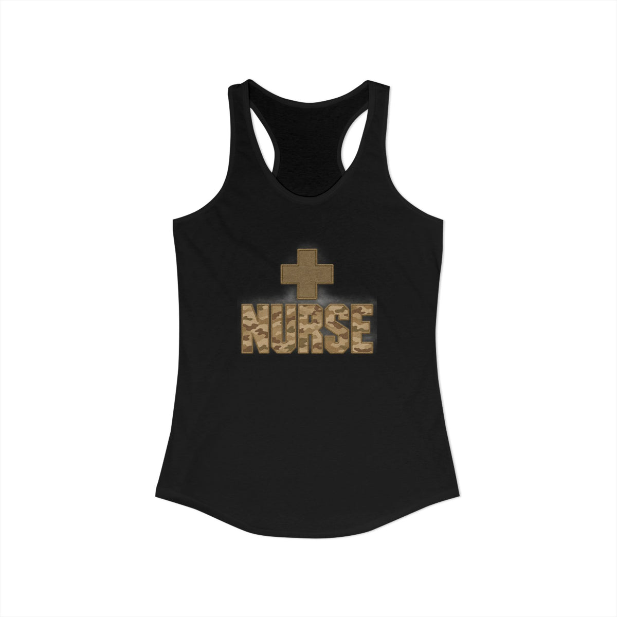 Nurse Desert Tan Camo Women's Racerback Tank Top