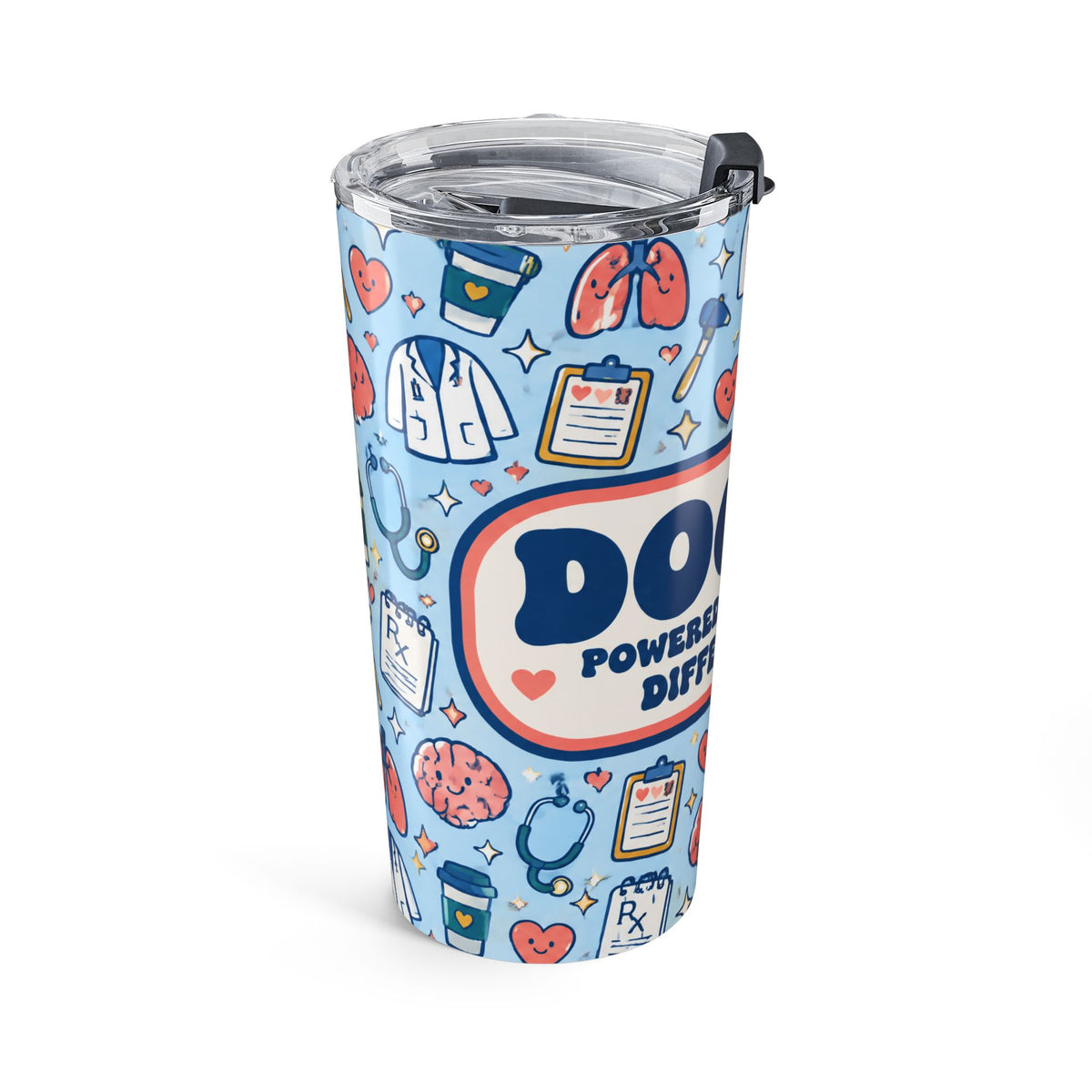Doctor Powered by Coffee and Differentials 20oz Skinny Tumbler