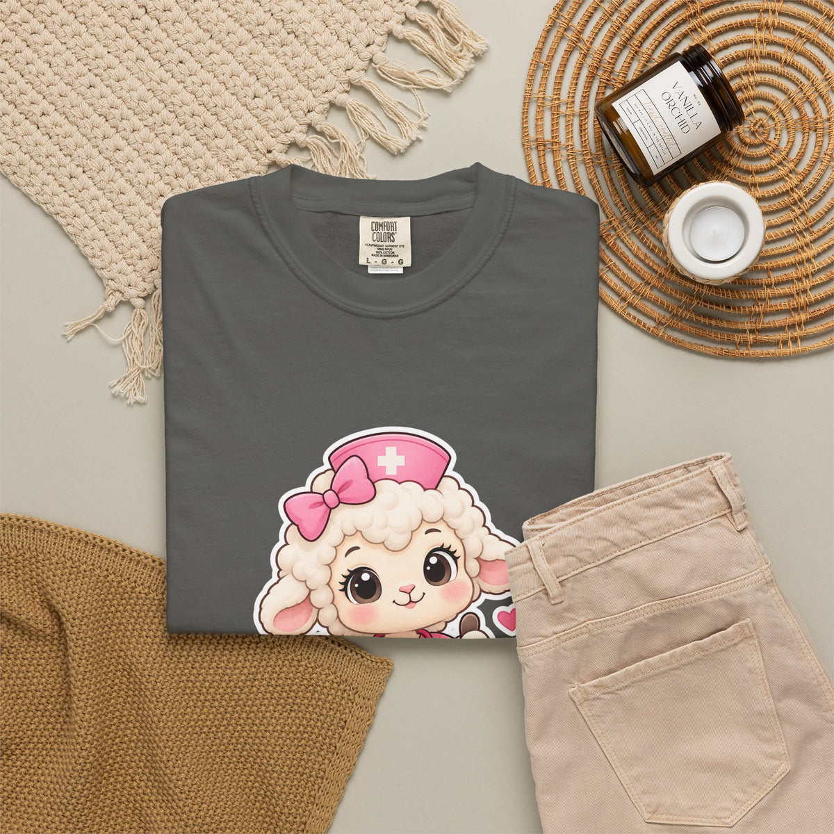 Ewe Got This Lamb Peds Nurse Pink Comfort Colors T-Shirt