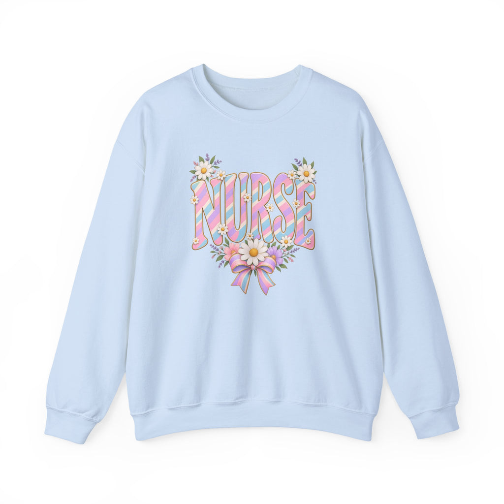 Pastel Stripe NURSE Crewneck Sweatshirt