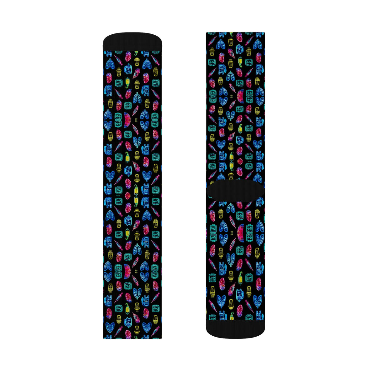 ICU Nurse Neon Monitor Socks