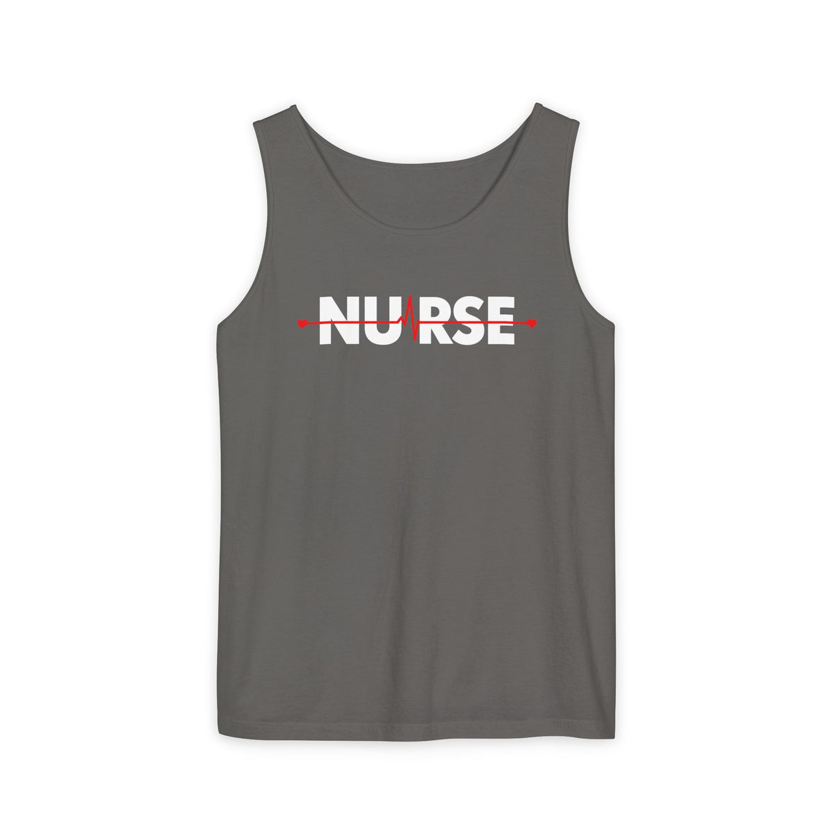 Nurse Heartbeat EKG Line Comfort Colors Tank Top