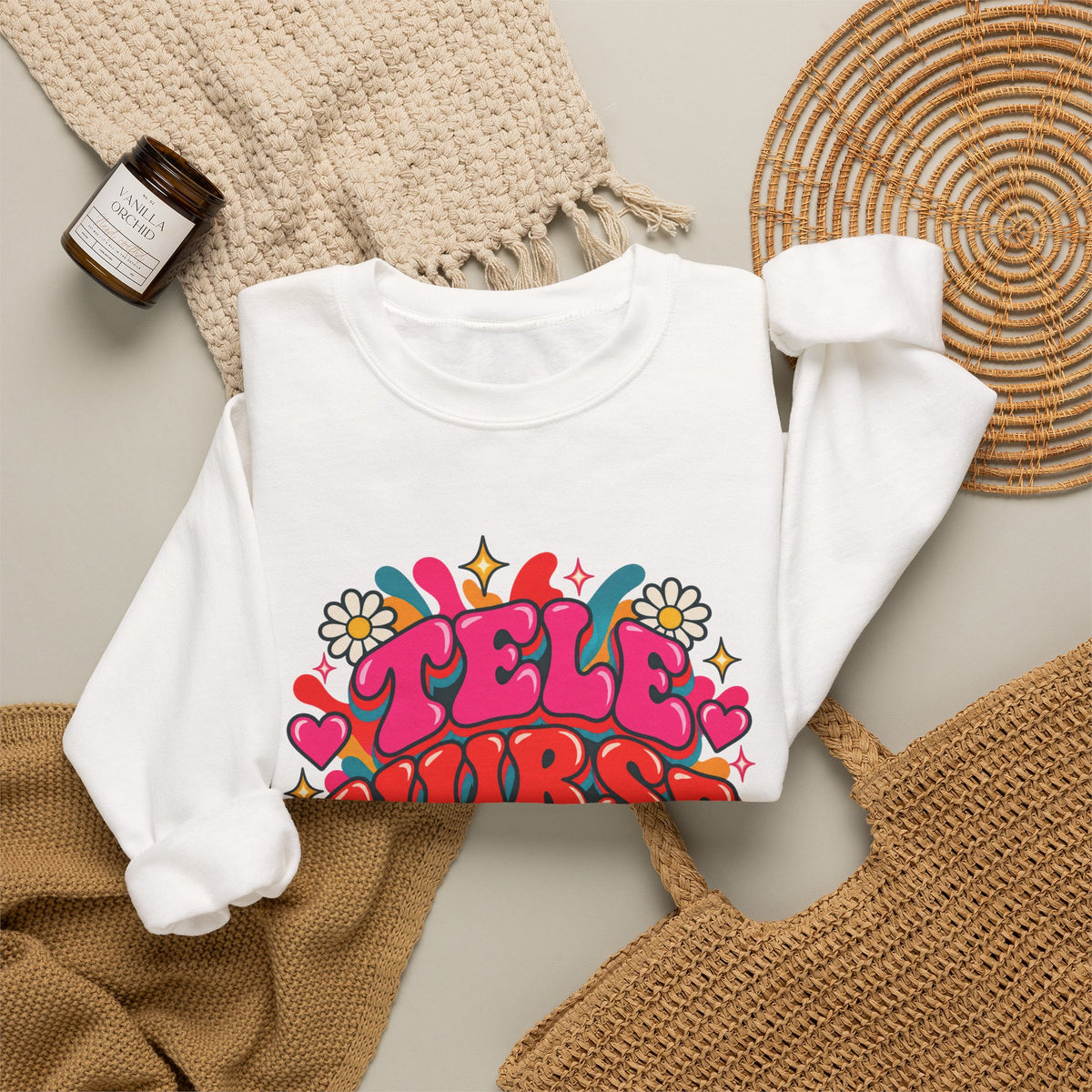 Tele Nurse Telemetry Crewneck Sweatshirt