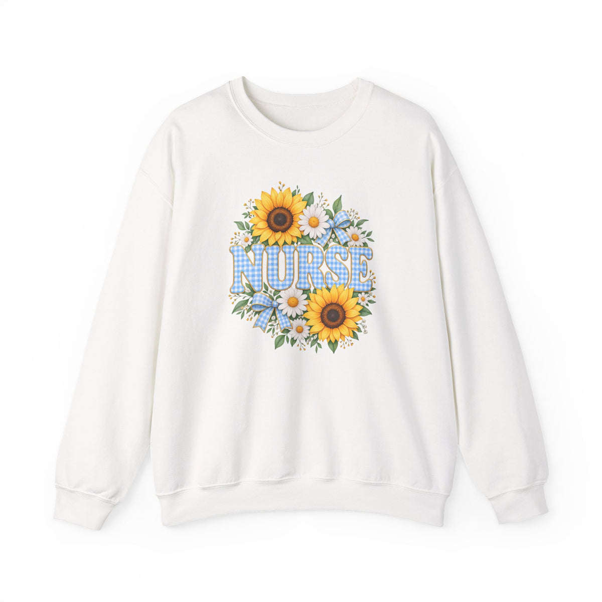 Sunflower Gingham NURSE Crewneck Sweatshirt