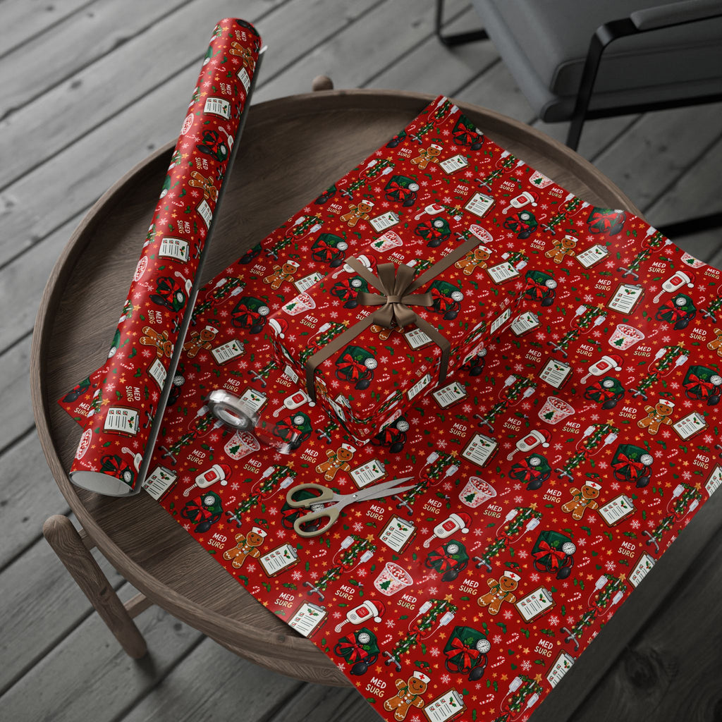 Med Surg Nurse Christmas Wrapping Paper