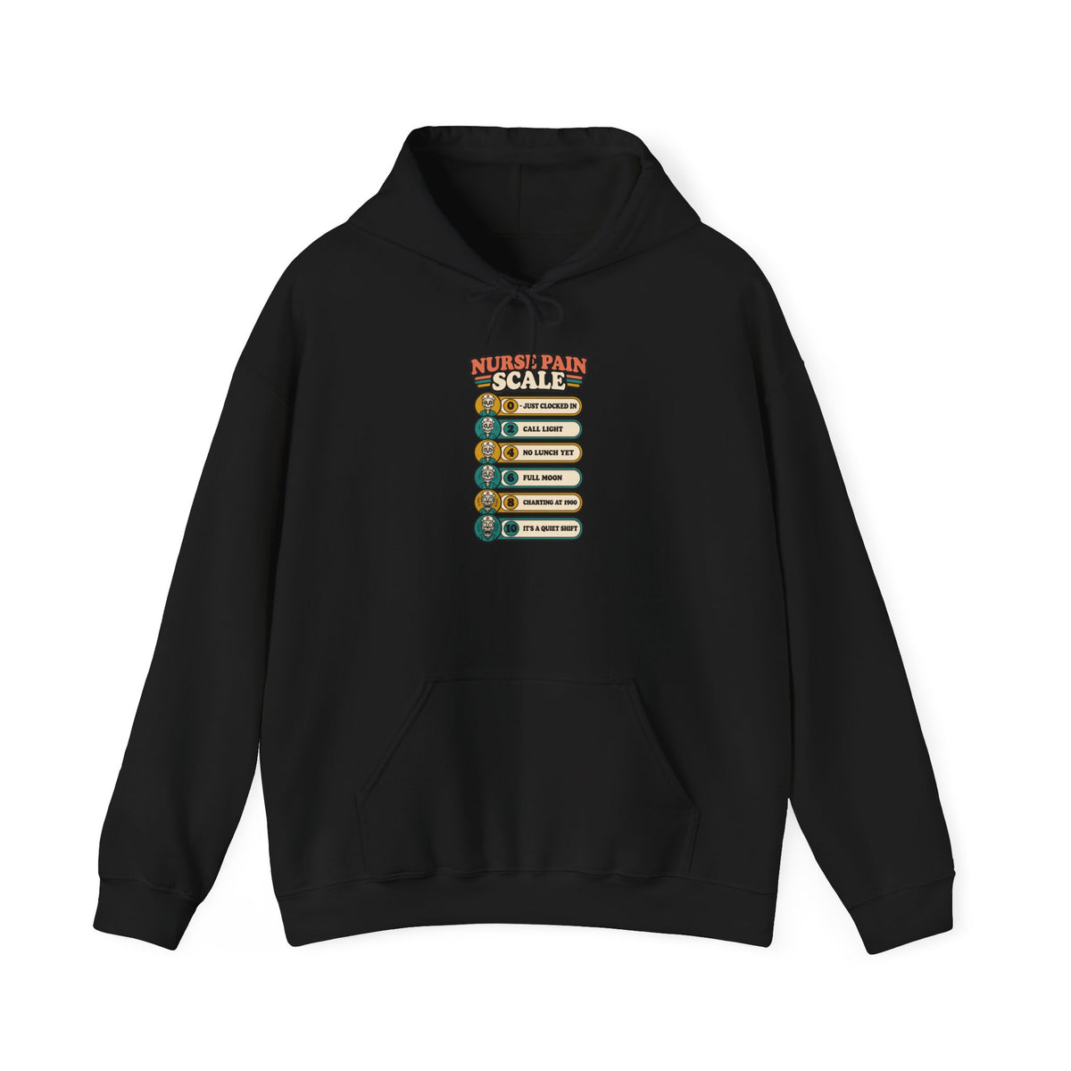 Nurse Pain Scale Funny Skeleton Nurse Hoodie