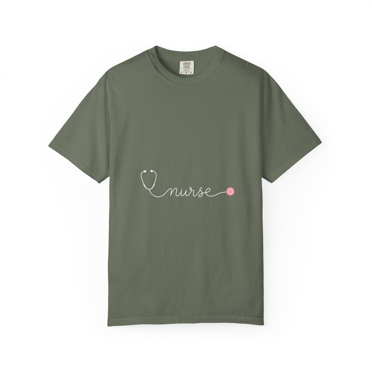 Nurse One Line Stethoscope Script Comfort Colors T-Shirt