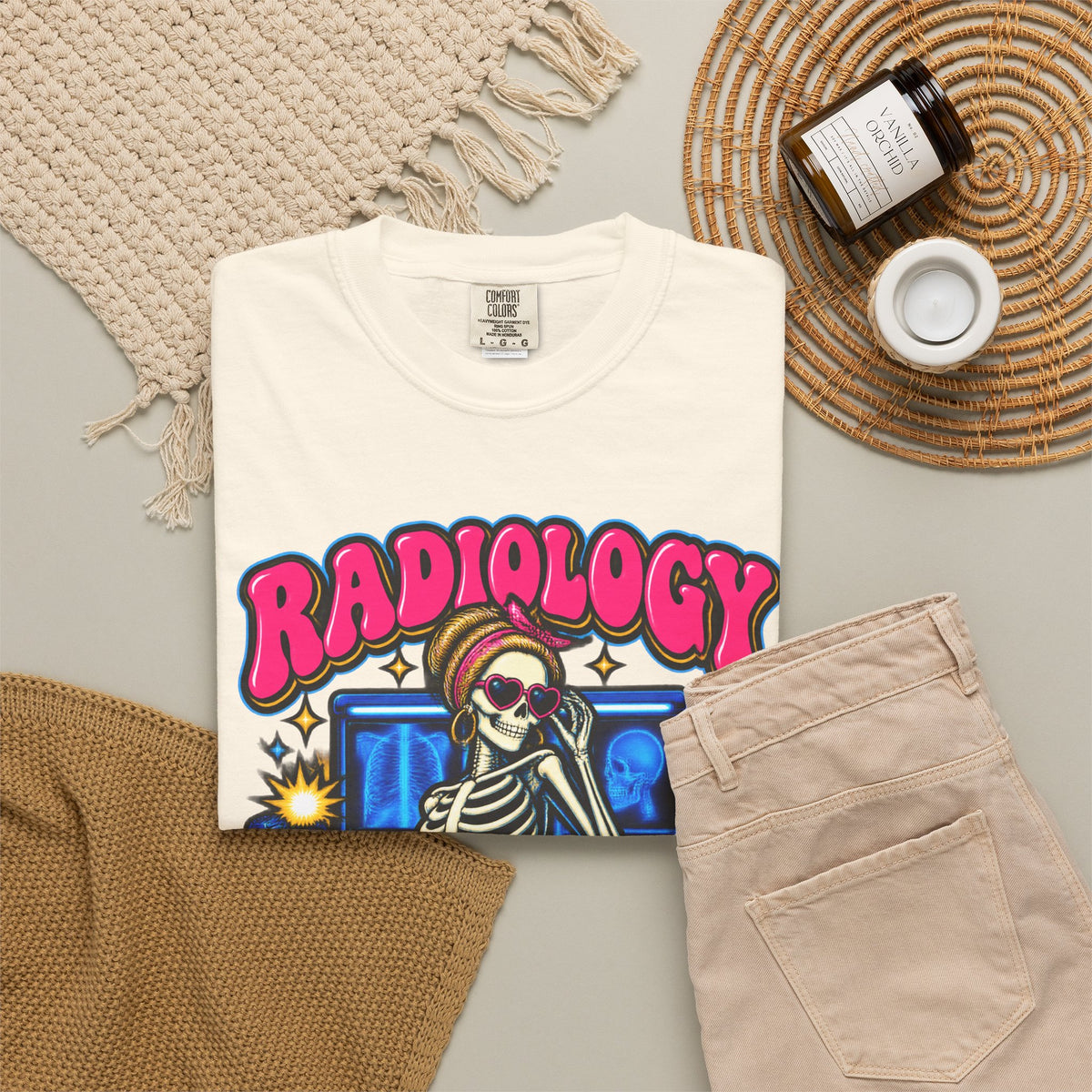 Radiology Where Everyone Is Beautiful on the Inside Skeleton Comfort Colors T-Shirt
