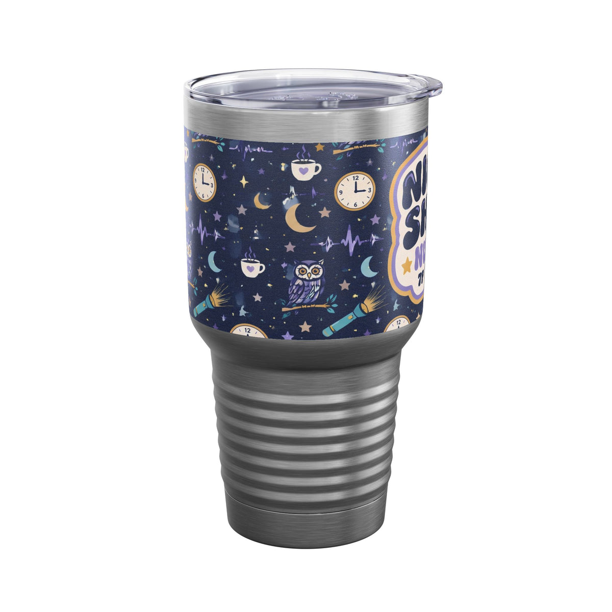 Night Shift Nurse 7P to 7A Owl and Moon 30oz Tundra Tumbler