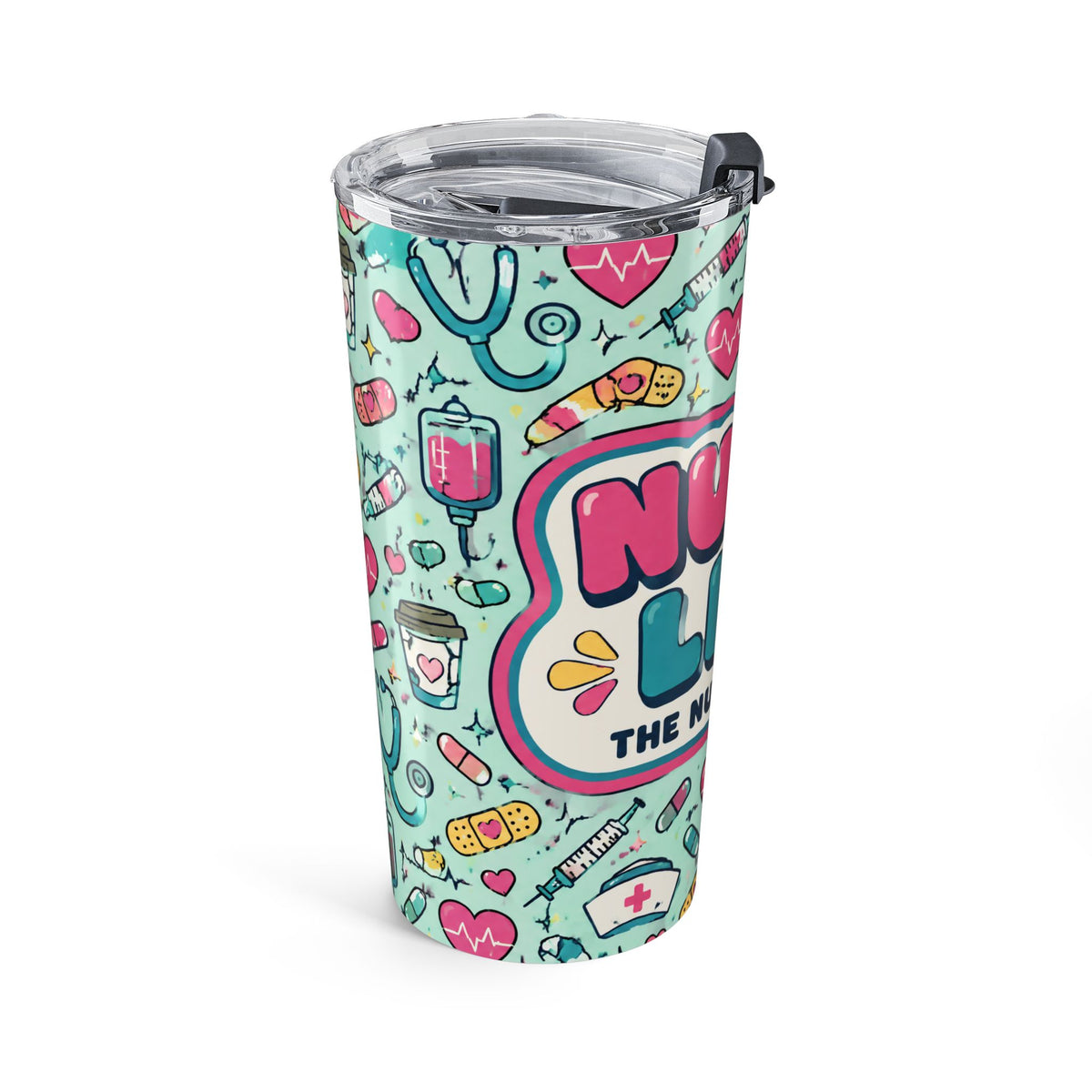 Nurse Life 20oz Skinny Tumbler with Lid