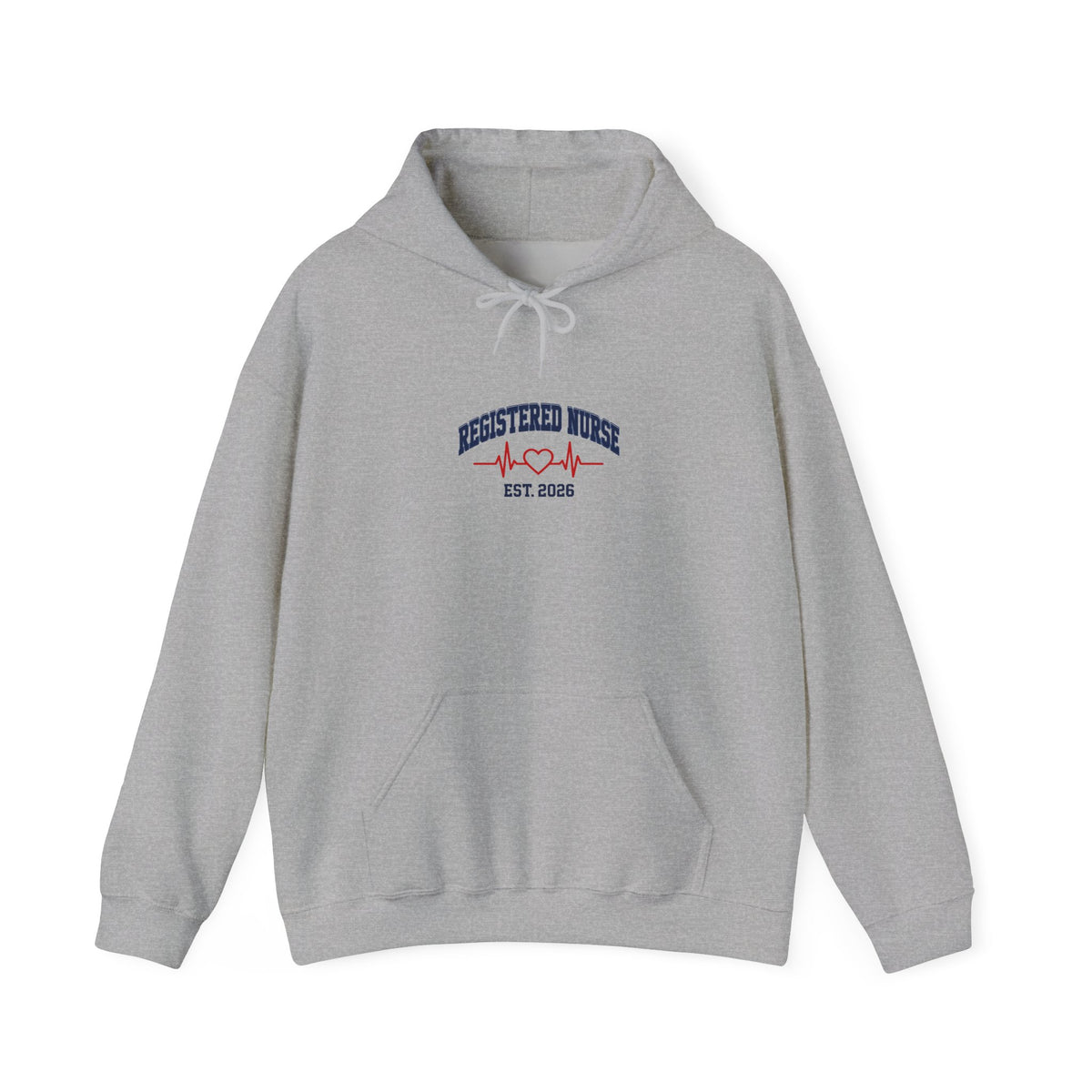 Registered Nurse Est. 2026 Varsity Heartbeat Hoodie