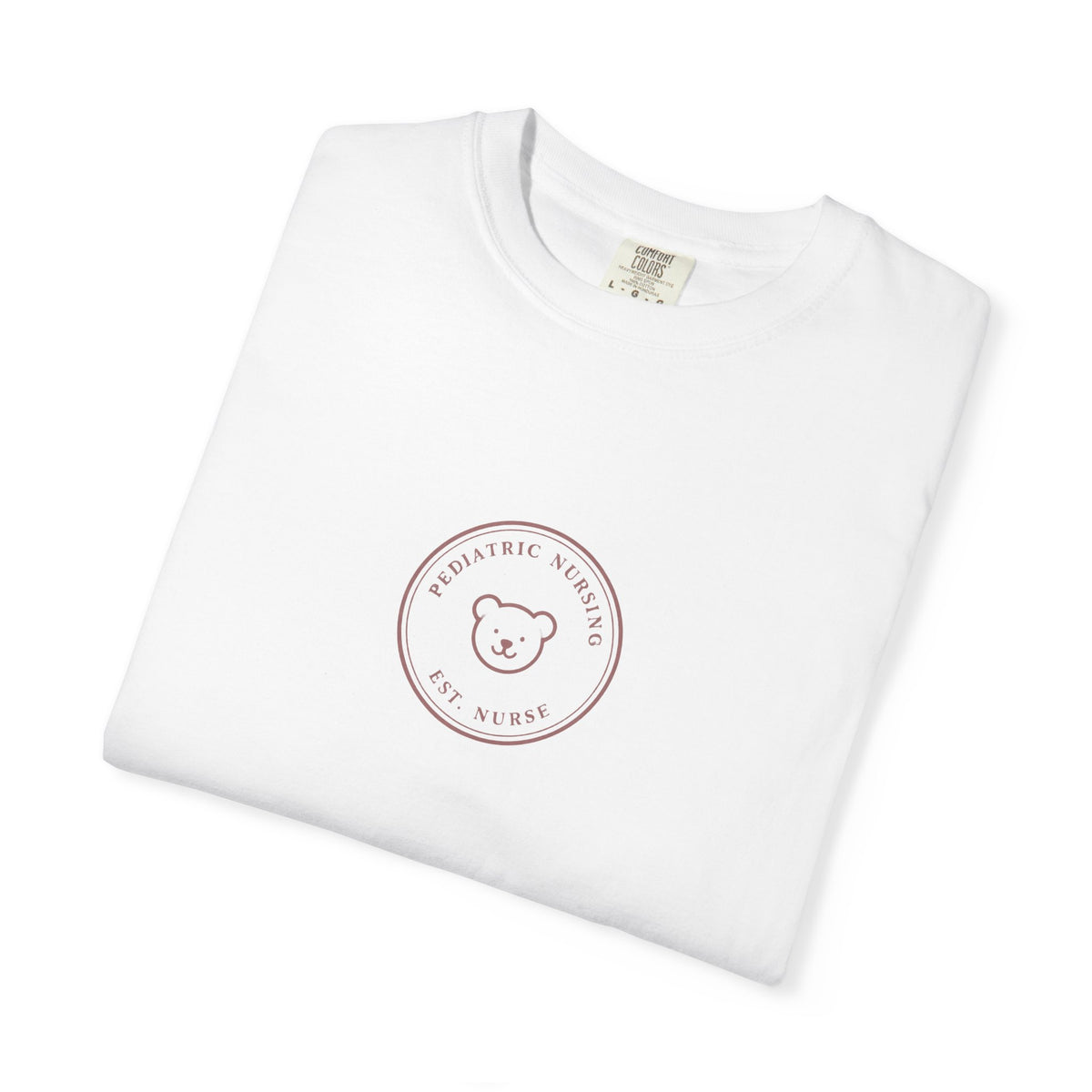 Pediatric Nurse Minimal Vintage Badge Pediatric Nursing Comfort Colors T-Shirt