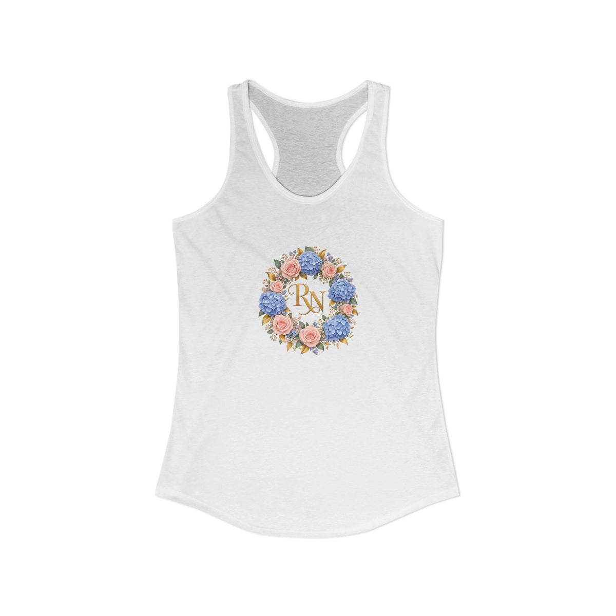 Hydrangea Wreath RN Women's Racerback Tank Top