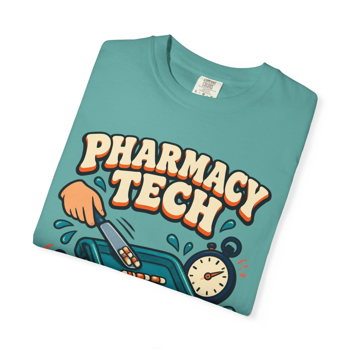 Pharmacy Tech Counting by 5s Is My Cardio Funny Comfort Colors T-Shirt
