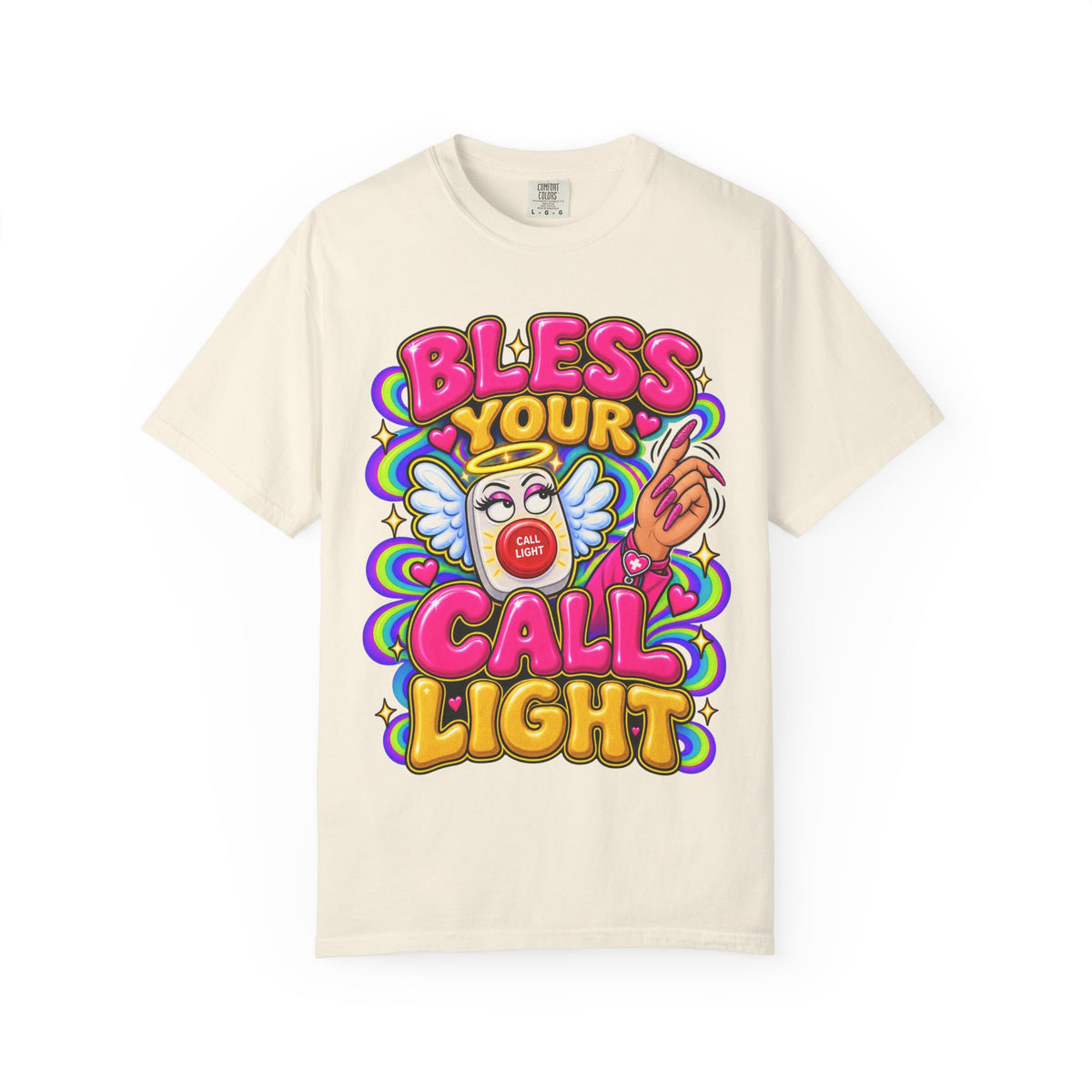 Bless Your Call Light Sassy Southern Nurse Comfort Colors T-Shirt