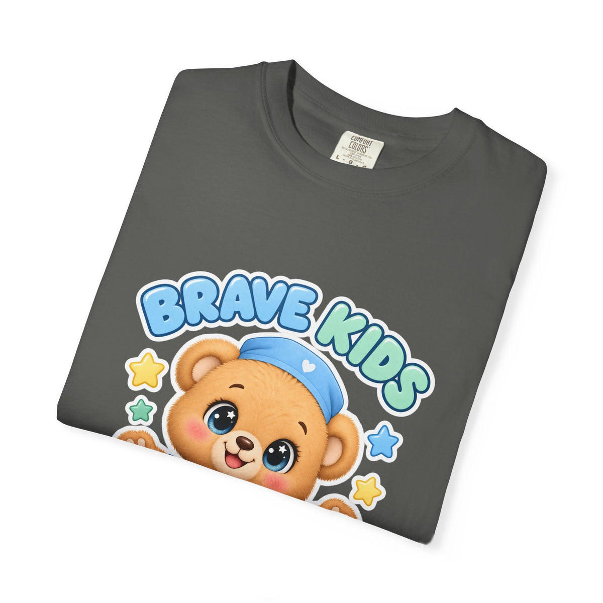 Brave Kids Get Bear Hugs Teddy Bear Peds Nurse Blue Comfort Colors T-Shirt