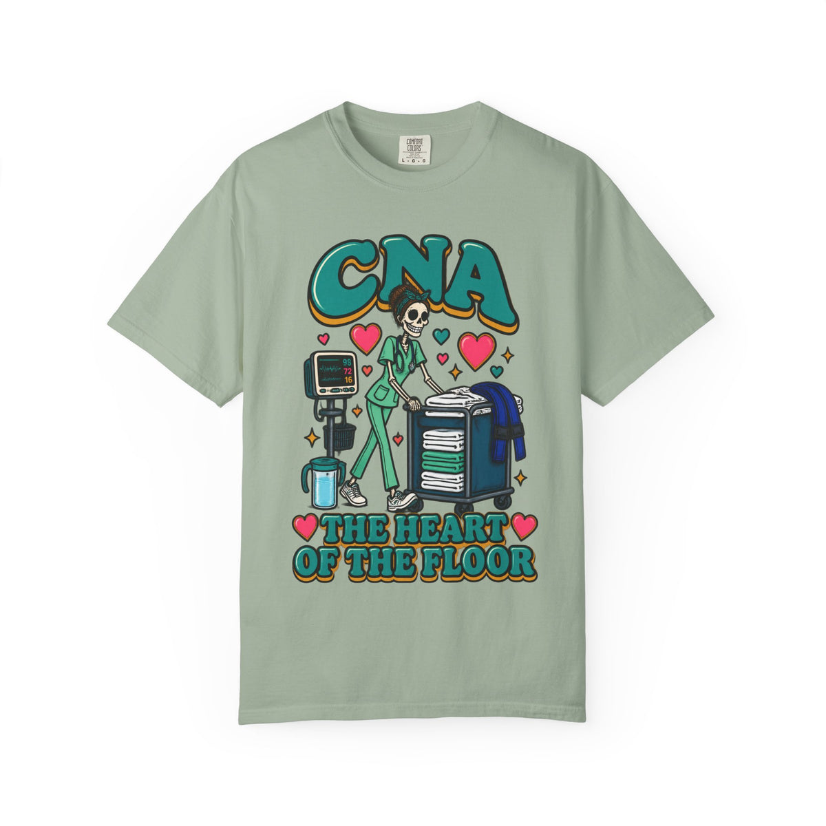 CNA The Heart of the Floor Skinny Skeleton Comfort Colors T-Shirt