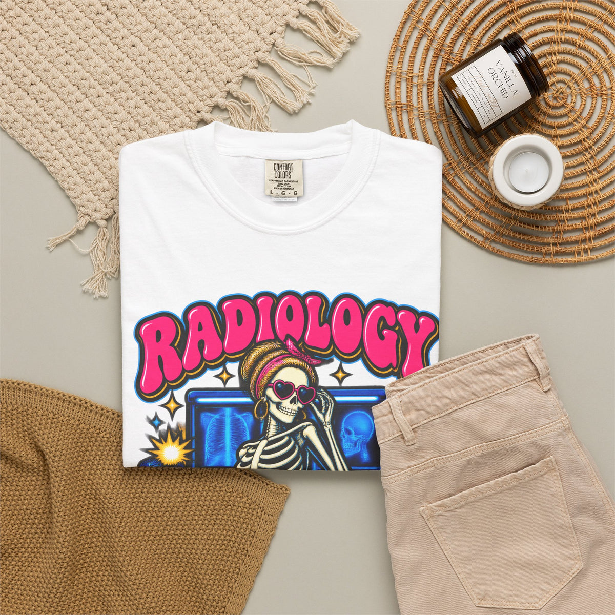 Radiology Where Everyone Is Beautiful on the Inside Skeleton Comfort Colors T-Shirt