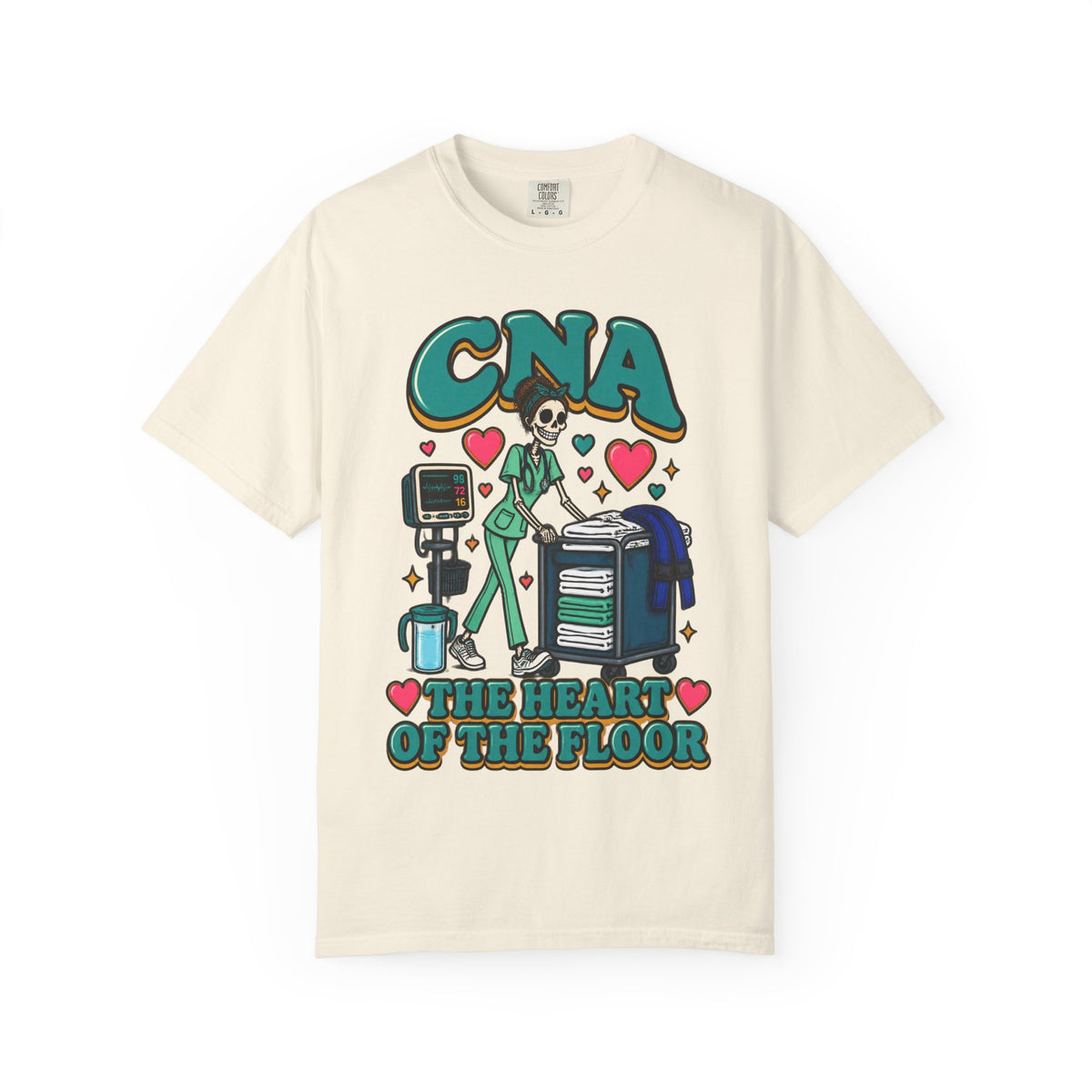 CNA The Heart of the Floor Skinny Skeleton Comfort Colors T-Shirt