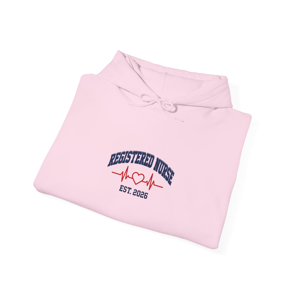 Registered Nurse Est. 2026 Varsity Heartbeat Hoodie