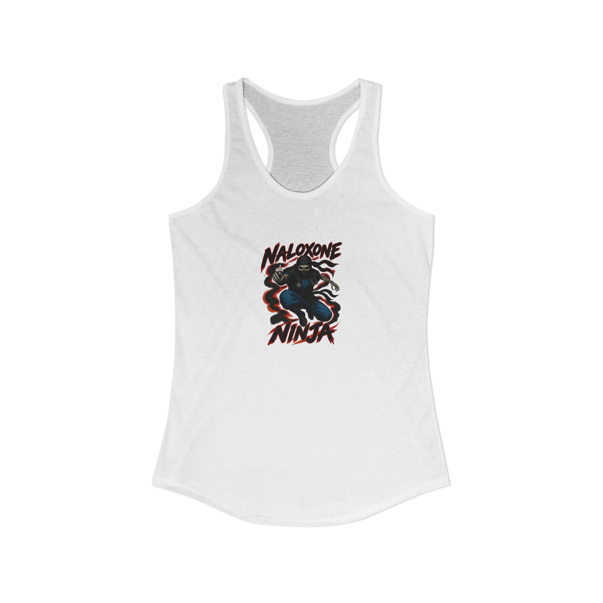 Naloxone Ninja Skeleton ER Nurse Women's Racerback Tank Top