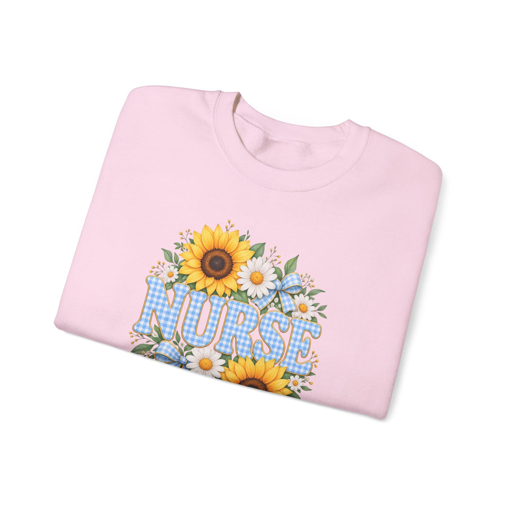 Sunflower Gingham NURSE Crewneck Sweatshirt
