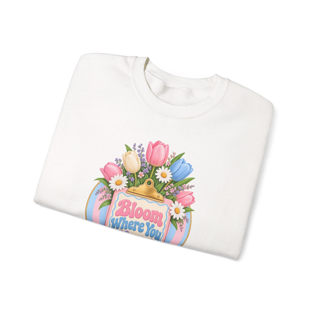Bloom Where You Chart Nurse Crewneck Sweatshirt